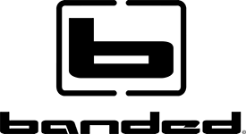 Banded brand logo 